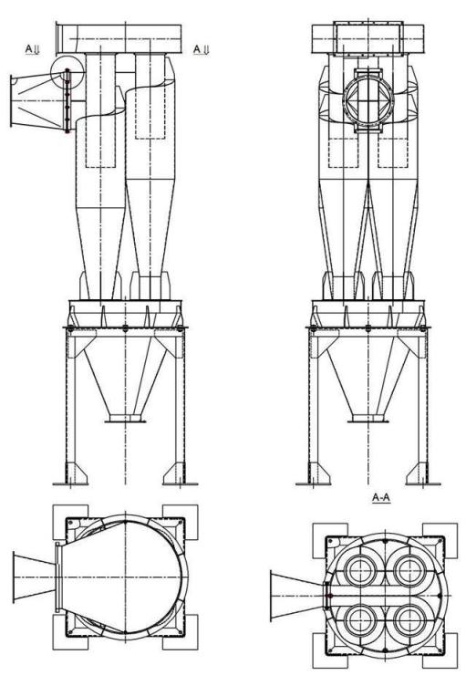 чертеж циклона У21-ББЦ в Волжске